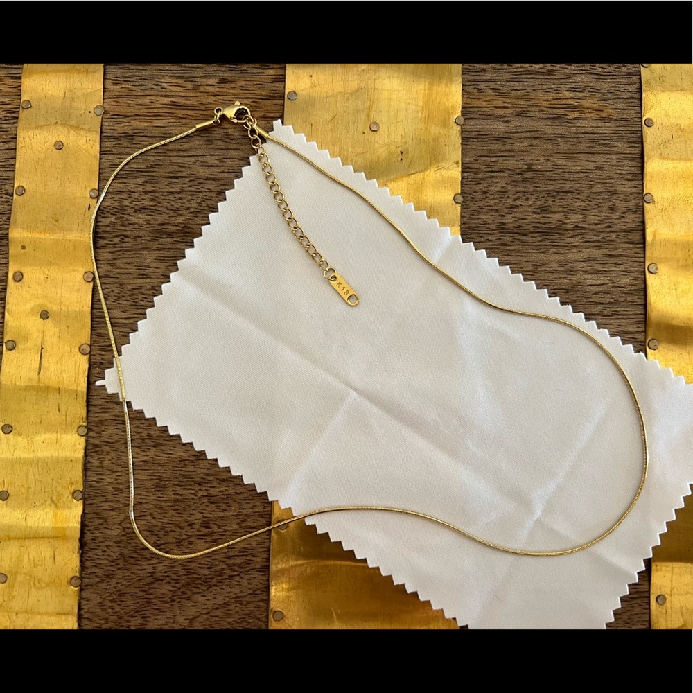 🆕 18k Gold Plated Thin Chain Necklace 45cm